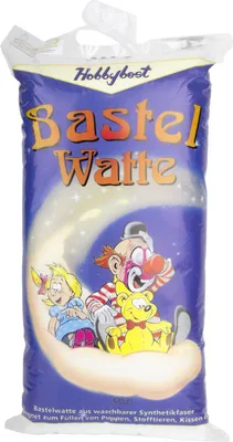 Produktbild von Hobbybest Polyester Füllwatte Hochflauschig 300 g Beutel,100%,White
