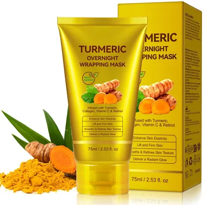 Image de Masque de nuit au curcuma et au collagène pour les soins de la peau