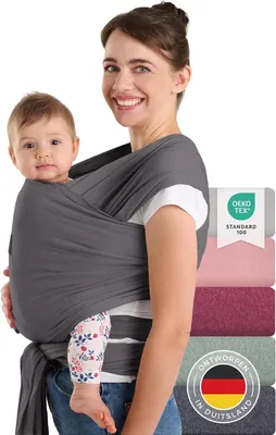 Obrázok produktu pre Nosidielko pre bábätká z bavlny, vhodné pre novorodencov do 15 kg, dĺžka 5,10 m, pomôcka na používanie nosidielka