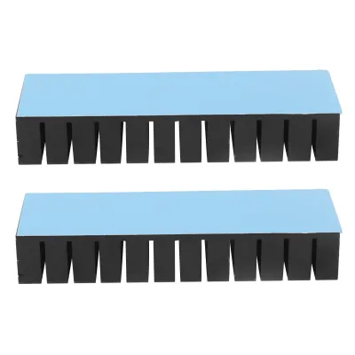 Image de 2Pcs Cooling Fins Aluminum Power Radiator Slotted Heatsink Kit for Electronics 120x40x20mmWith Adhesive