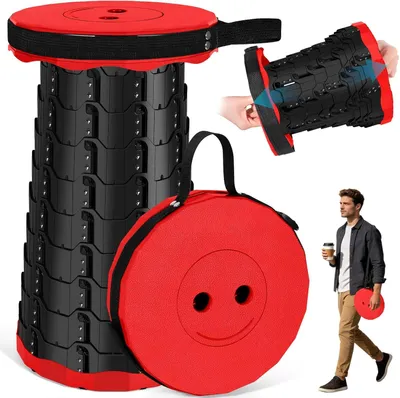 Produktbild von Ausziehbarer Hocker, tragbar, 180 kg, höhenverstellbar, für Camping