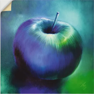 Produktbild von ARTland Wandbild, selbstklebend Der blaue Apfel Größe: 40x40 cm