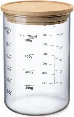 Produktbild von SIMAX Behälter mit Skala und Holzdeckel 0,8 l