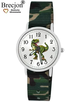 Produktbild von T-Rex Kinderuhr Armbanduhr Jungen Mädchen Lernuhr 5ATM Dino Armband camouflage 5102