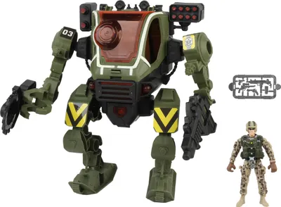 Image de Robot de combat mecha militaire avec effets set 26 cm