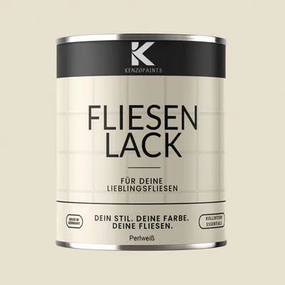 Produktbild von Kenzopaints 750ml Fliesenlack Fliesenfarbe - Perlweiß (RAL 1013)