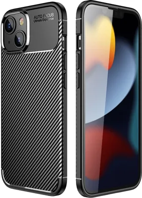 Produktbild von Mobigear Racing iPhone 14 Pro Hülle Flexibles TPU Backcover - Schwarz