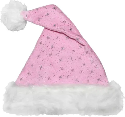 Produktbild von Weihnachtsmannmütze rosa mit sehr dickem Pelzrand