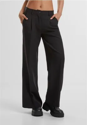 Image de Urban Classics Pantalon à jambes larges pour dames noir - 29 large