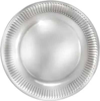 Immagine prodotto di Piatti di carta per compleanno argento 18cm 8pz.