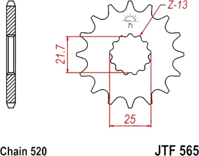 Produktbild von Esjot Kettenrad 520 16z Standard