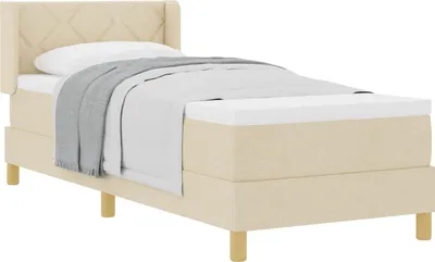 Immagine prodotto di Letto a molle con materasso Crema 200 x 80 cm Tessuto