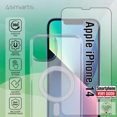 Produktbild von 4smarts 452085, Cover, Apple, iPhone 14, 15,5 cm (6.1"), Transparent
