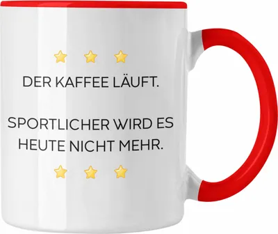 Produktbild von Trendation - Lustige Tasse mit Spruch für Frauen Männer Arbeit Büro Lustig Tassen Becher mit Sprüchen Kollegin Geschenk Sarkasmus Sport (Rot)