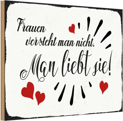 Produktbild von vianmo Holzschild 12x18 cm Frauen versteht man nicht Familie Freunde