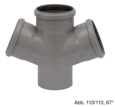 Produktbild von HT-Doppelabzweig DN 75-75-75-67°