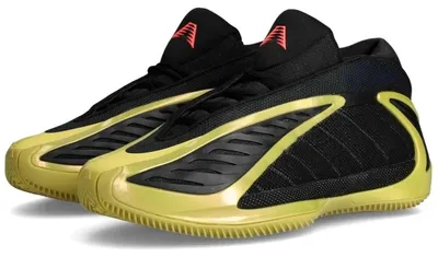 Imagen del producto de Zapatillas de baloncesto Adidas Anthony Edwards 2 J "Core Black / Gold Metallic / Solar Turbo" para Niños