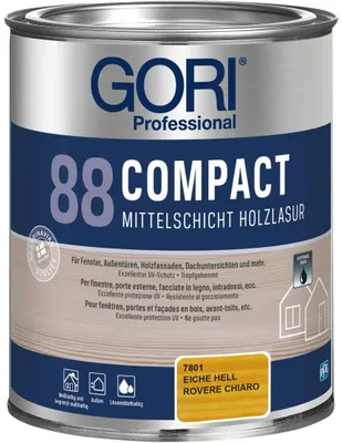 Produktbild von GORI Professional 88 COMPACT, Mittelschicht-Holzlasur, eiche hell, 0,75 l