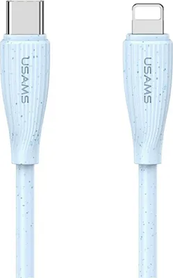 Produktbild von USAMS Green Series SJ717 30W USB-C auf Lightning Kabel 1m blau