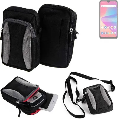 Produktbild von K-S-Trade Holster Schutz Hülle kompatibel mit BLU G52L Handy Hülle Gürteltasche Umhängetasche mit Zusatzfach schwarz