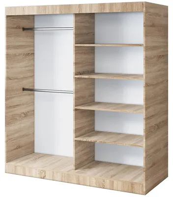 Zdjęcie produktu dla Otwarta Szafa– 180 x 200 cm – Sonoma– Szafa otwarta TROY – mit 4 Einlegeböden – mit 2 Kleiderstangen