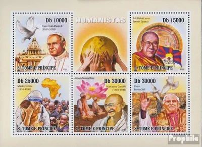 Produktbild von Briefmarken Sao Tome e Principe 2010 Mi 4315-4319 Kleinbogen (kompl.Ausg.) postfrisch Philanthropen
