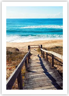 Produktbild von Poster - Poster ohne Rahmen - Meer Strand Eintritt - 50x70 cm - Wand Bild - Wanddeko - Wandbilder - Kunstposter - Wandposter - Bilder - Kunstdruck - Wanddekoration - Wandbild - P2XPA50x70-4359