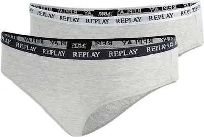 Produktbild von Replay Unterhose Damen-Slip mit Logo-Bund 2er Pack