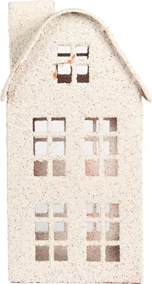 Obrázek produktu pro Clayre & Eef Dekorativní figurka domeček 14x14x26 cm béžový kov