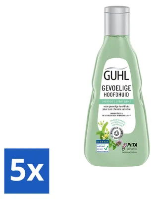 Obrázek produktu pro 5 kusů šamponu Guhl pro citlivou pokožku hlavy, objem 250 ml, výhodná balení
