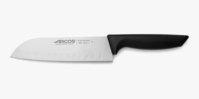 Santoku Messer 180 mm – Nitrum Klinge, PP-Griff, schwarz