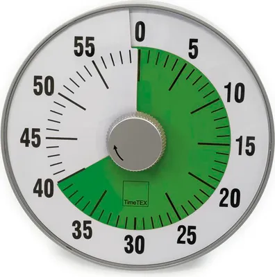 Immagine prodotto di Orologio TimeTEX "silenzioso" L, con disco verde, 19 cm ø