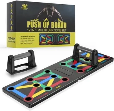 Productafbeelding van inklapbaar push-upbord met antislip handgrepen(12-in-1)