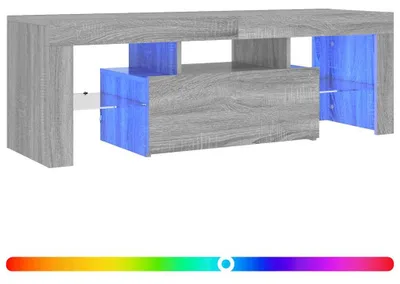 Produktbild von vidaXL TV-Schrank mit LED-Leuchten Grau Sonoma 120x35x40 cm