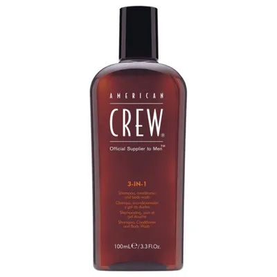 Obrázek produktu pro American Crew, Classic, Vegan, Šampon, kondicionér a sprchový gel na vlasy 3 v 1, pro hydrataci, 100 ml