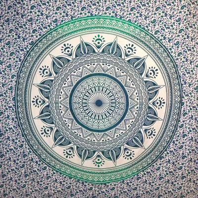 Produktbild von Orientalhaus Indische Mandala Tagesdecke Baumwolle Batik Orient