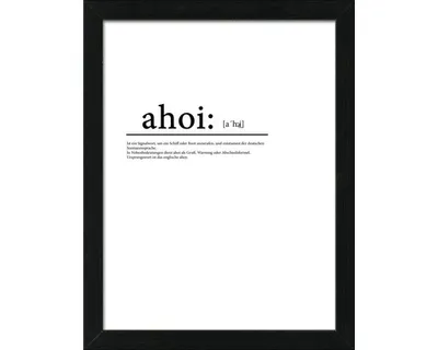 Produktbild von Gerahmtes Bild Hamburg ahoi 33x43 cm