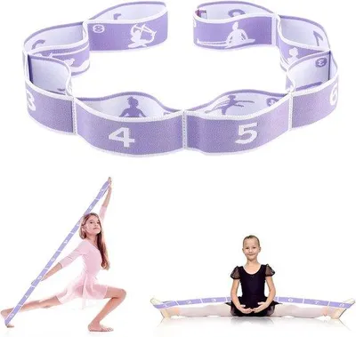 Produktbild von Famanu Yoga-Stretchband elastisch - Für Physiotherapie und Pilates - Lila