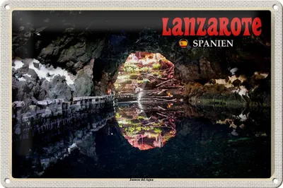 Produktbild von Blechschild Reise 30x20cm Lanzarote Spanien Jameos del Agua