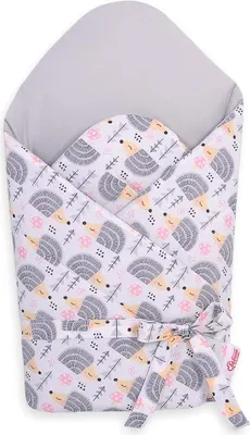 Produktbild von Babytragetuch mit 2-in-1-Bindung, versteift und weich - graue Igel