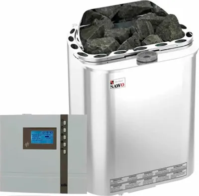 Zdjęcie produktu dla Zestaw pieców do saun Sawo Scandia Combi 9,0 kW – zestaw z EOS ECON