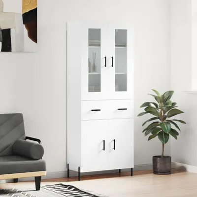 Produktbild von vidaXL Highboard Weiß 69,5x34x180 cm Holzwerkstoff