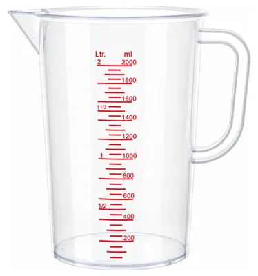 Produktbild von Kuche: Messbecher / Ruhrbecher - Kunststoff - transparent - 2000 ml - mit Ausgieser