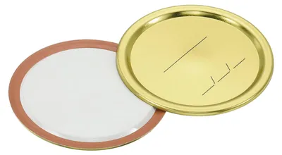 Einmachglasdeckel 50 Stück, gold, 86 mm, für Weithalsgläser