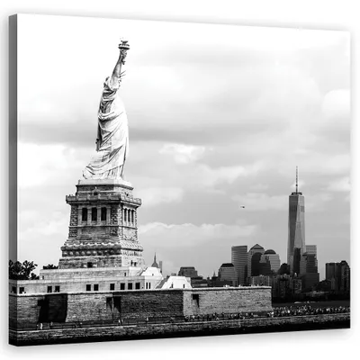 Produktbild von Leinwandbild städte & architektur - schwarz & weiß 30x30 cm Feeby grau wandbild bereit zum aufhängen