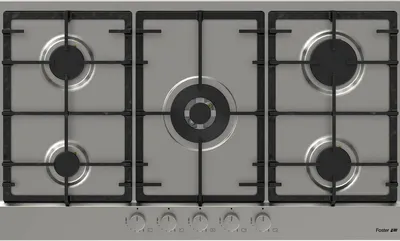 Immagine prodotto di Foster 7017 032 piano cottura Acciaio spazzolato Da incasso 86 cm Gas 5 Fornelli