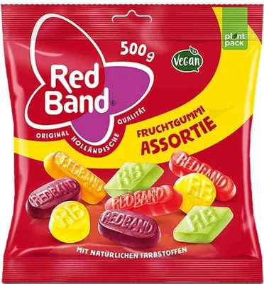 Image de Gomme aux fruits Red Band Assortie 500g