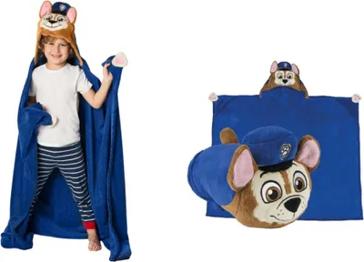 Produktbild von Paw Patrol Kinderbademantel Chase, Skye oder Marshall Bademode Bademantel , Charakter:Chase