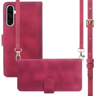 Imagen del producto de Funda Tipo Libro con Cuerda para Samsung Galaxy A36 - Rojo