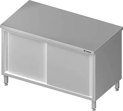 Produktbild von Durchreicheschrank mit Schiebetüren, 1200x700x850 mm, ohne Aufkantung, verschweißt